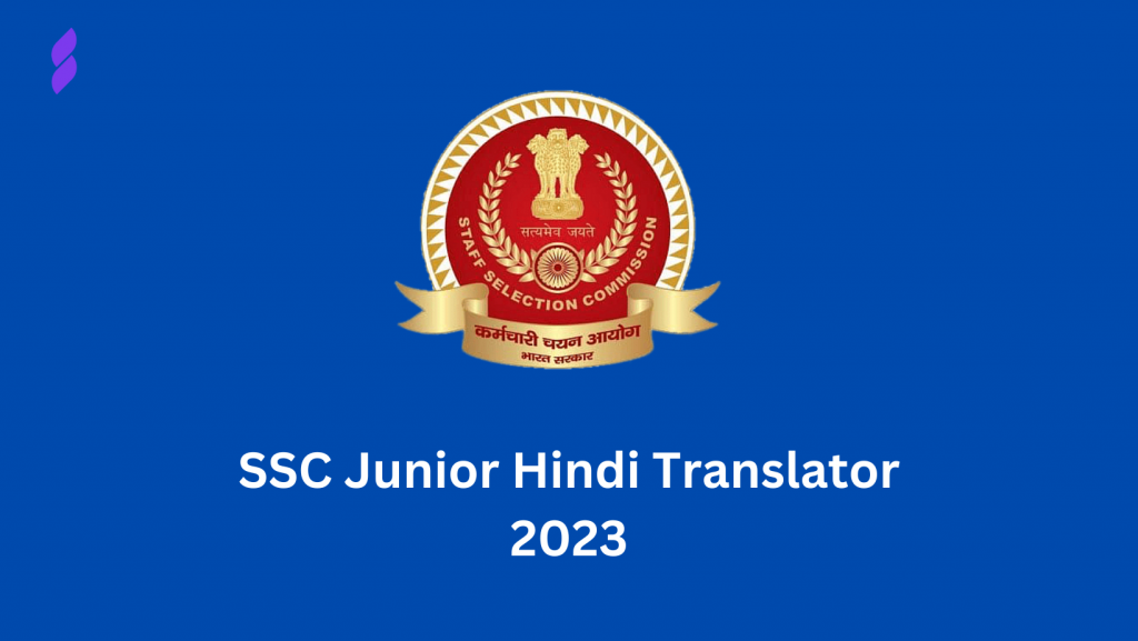 SSC junior hindi translator 2023