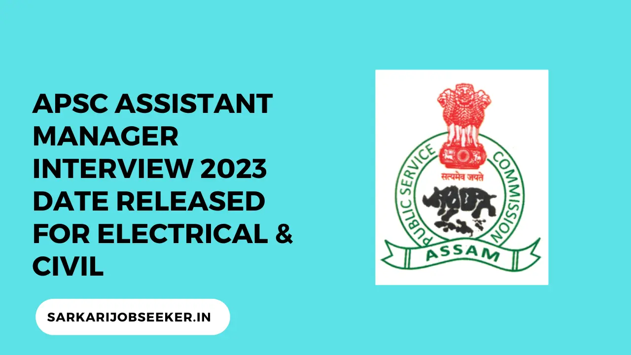 APSC Assistant Engineer Recruitment 2023