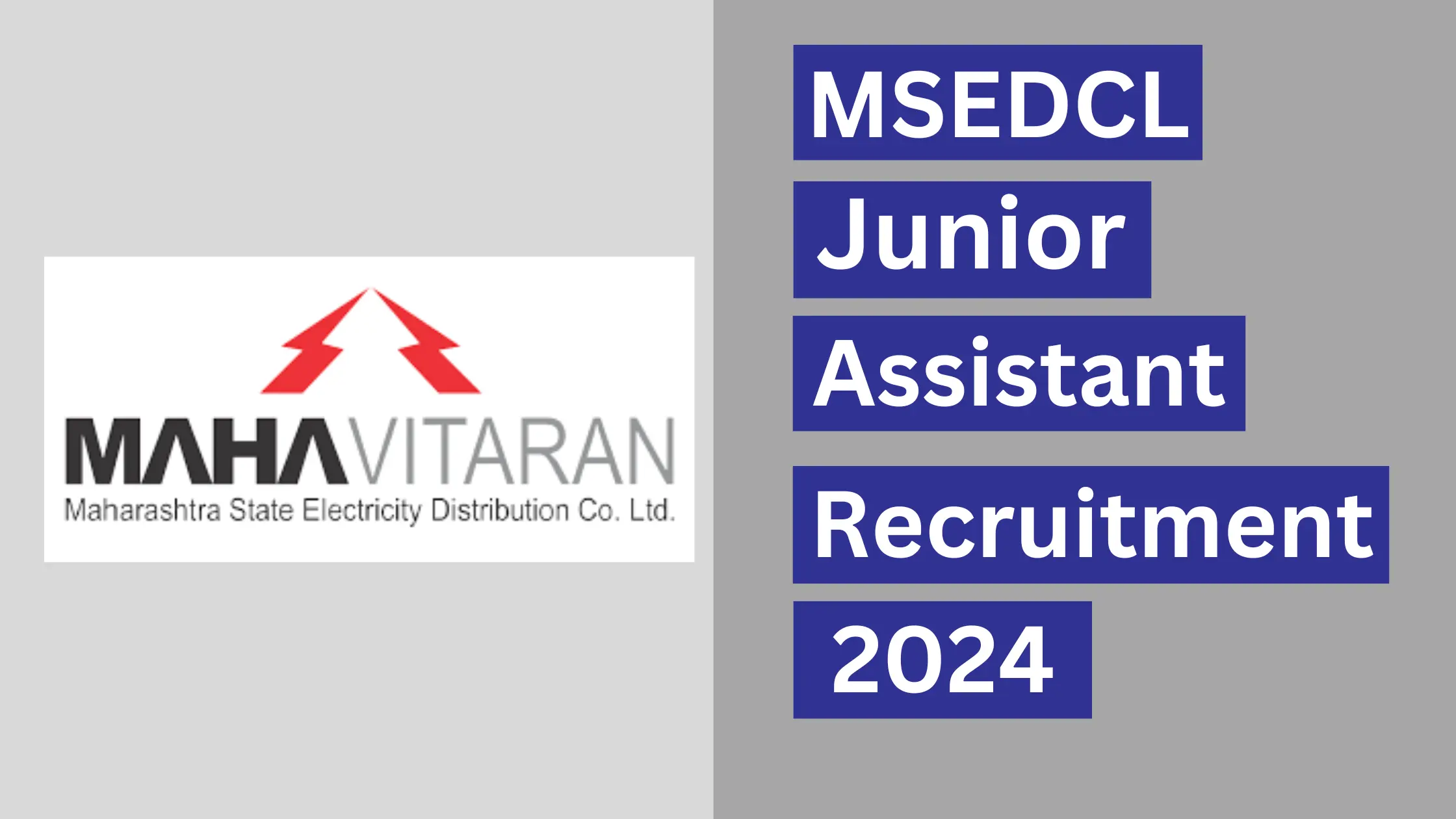 MSEDCL Junior Assistant Recruitment 2024